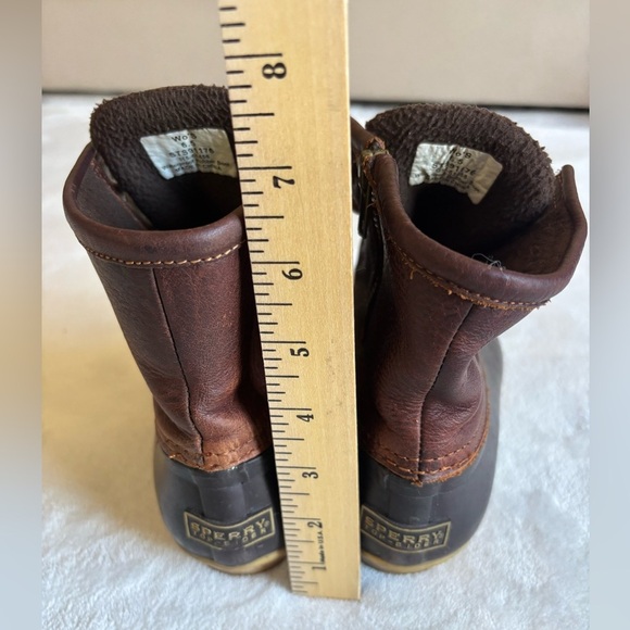 Sperry Saltwater Duck Boots Size 6,5 Brown Waterproof Rubber - Picture 9 of 10